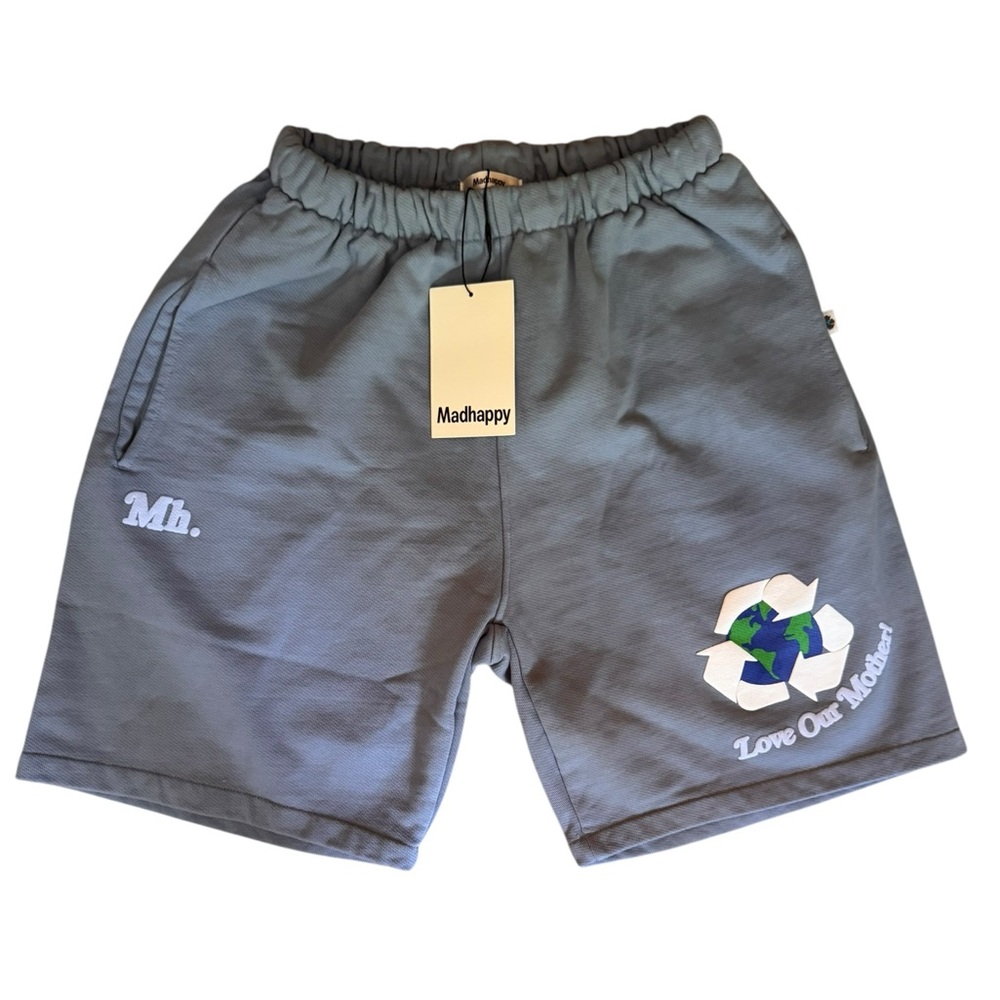 Madhappy Womens Cotton 2 Pocket High Rise Sweat Shorts Blue Size S $125 MRPS NWT